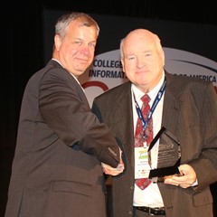 Roy PIckerill (Kentucky Wesleyan) receives his Lifetime Achievement Award.
